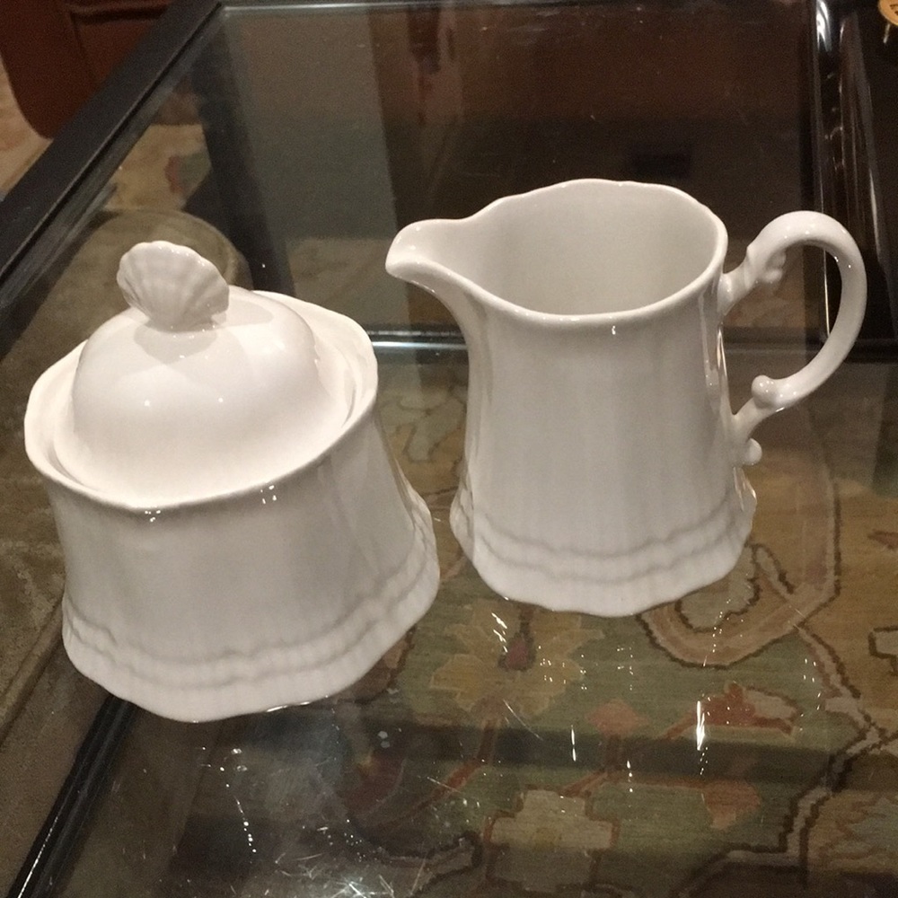 Vintage Mikasa Allura Creamer & Covered Sugar Bowl